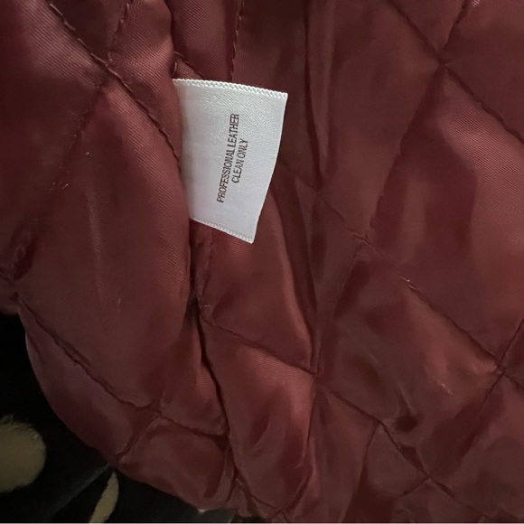 Dark Red Genuine 100% Leather Open Front Womens Coat. Sz 20W - Picture 9 of 9